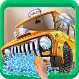 School Bus Wash Salon – Rusty & messy vehicle washing & cleaning game