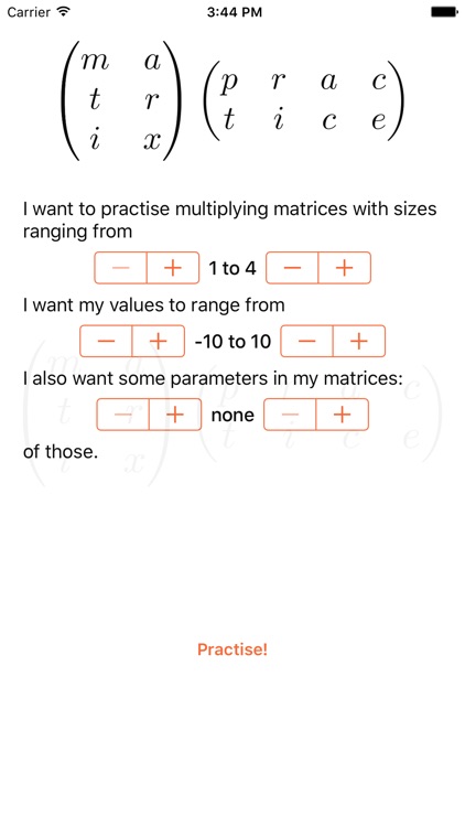 Matrix Practice