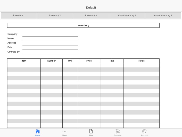 Inventory Log