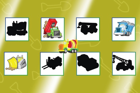 Trucks Cars Diggers Trains and Shadows Shape Puzzles for Kids screenshot 4