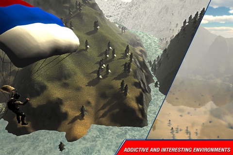 Real Parachute Simulator 3D 2016 - Extreme Helicopter Rescue Flying Paratrooper Adventures Game screenshot 4
