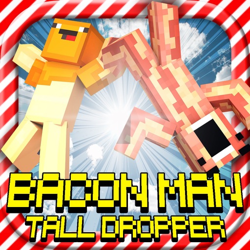 BACON MAN - TALL DROPPER : Block Mini Game iOS App
