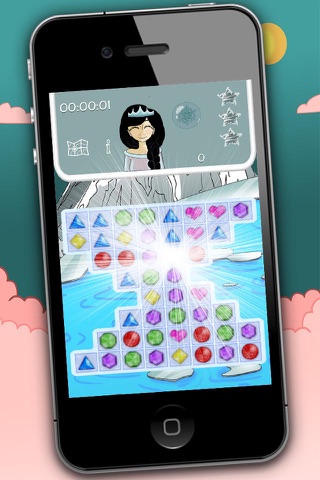 Ice Princess jeweled crush – funny bubble game for kids and adults screenshot 4