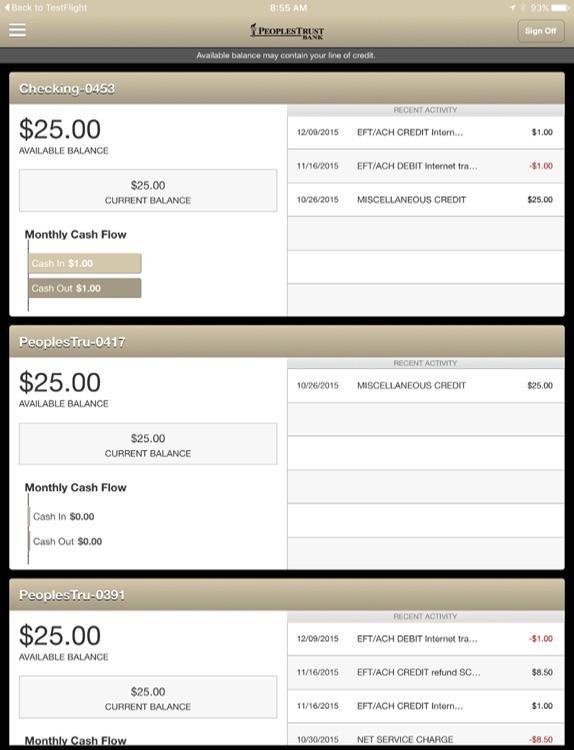 PeoplesTrust Bank for iPad