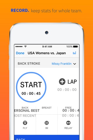 SWIMStats - swim meet statistics and performance tracking app screenshot 2