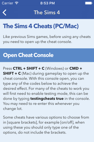 Cheats for The Sims screenshot 2