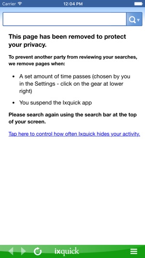 Ixquick Search Screenshot