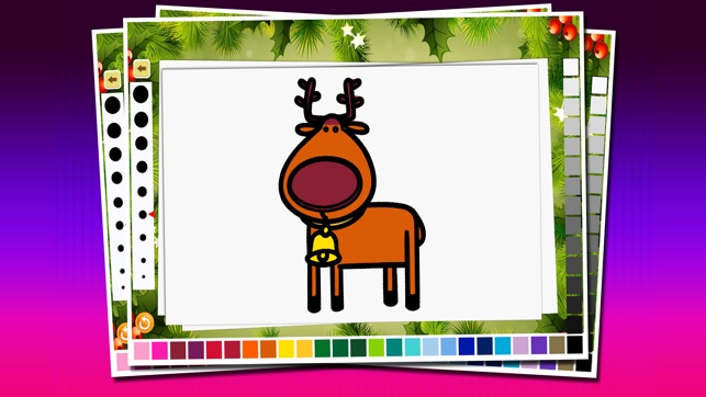 圣诞彩页：油漆你的圣诞老人驯鹿圣诞树和礼物(圖1)-速報App
