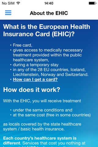 European Health Insurance Card -The official EU app screenshot 2