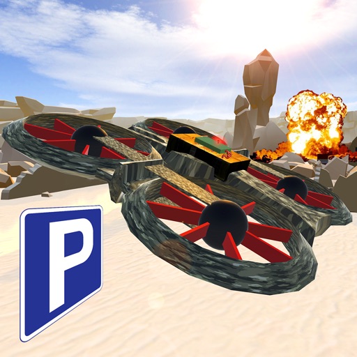 3D Military Drone Parking Simulator - Black Ops Desert Strike Quadcopter Remote Bomb icon