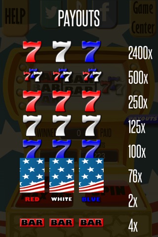 American Classic Slots - Classic Vegas slots with red white and blue theme screenshot 3