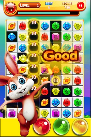 Pop Rabbit Match - Jelly Jewels Slither dash screenshot 2