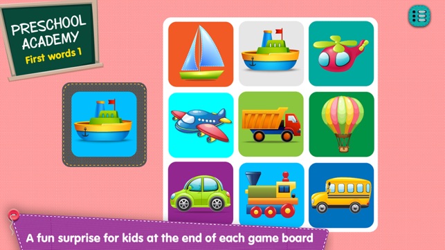 First Words 1 -  English : Preschool Academy educational mat(圖5)-速報App