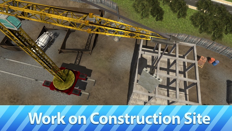 City Tower Crane 3D Simulator Full - Real city construction