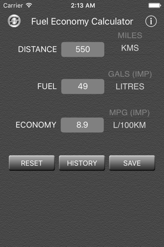 Fuel Economy Calculator and Converter screenshot 2