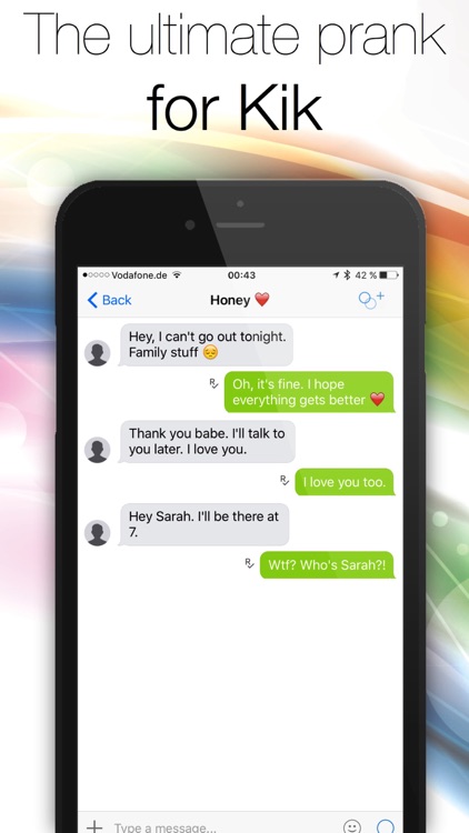 Prevail samling linje Prank for Kik - Create fake text messages to trick your friends and family  by Jan-Niklas FREUNDT