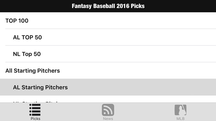 Fantasy Baseball App 2016