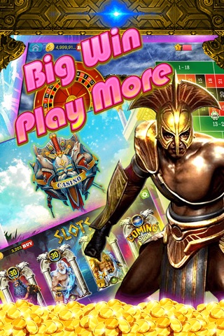 The New Ancient Greek Gods Deluxe Casino - Play Real Vegas Downtown Classic Free Slots screenshot 3