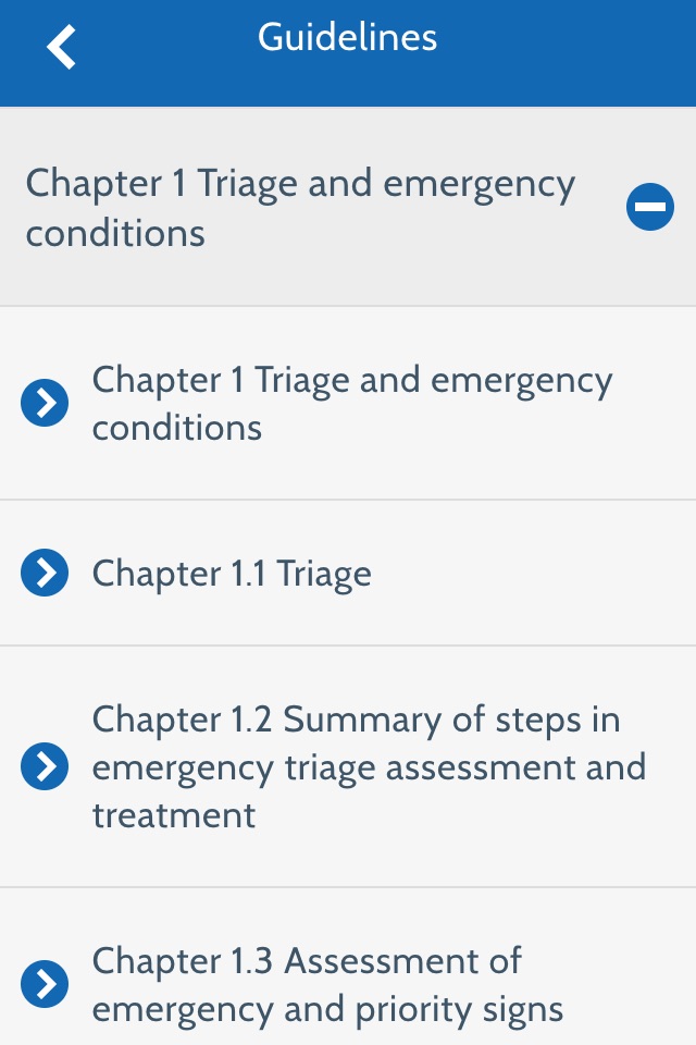 WHO e-Pocketbook of Hospital Care for Children screenshot 3