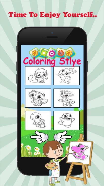 Baby Animal Cute Paint and Coloring Book - Free Games For Kids screenshot-3