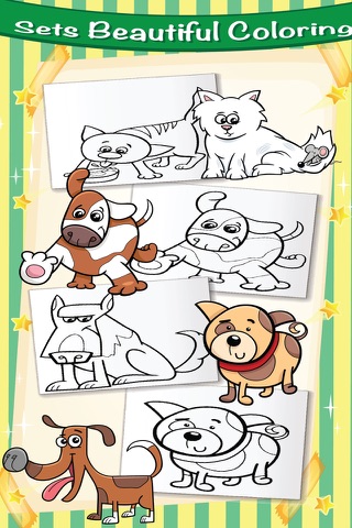 Dr. Pet Dog Cat Coloring Books : Sum Preschool - Education for Kid screenshot 3