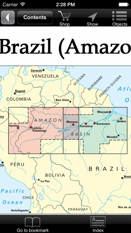 Brazil (Amazon). Tourist map.