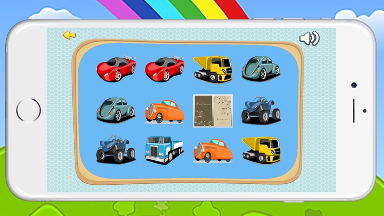 Cars and Trucks Matches Games for Toddler Kids