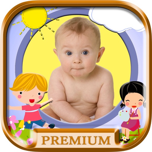 Photo frames for children with children's drawings - premium icon