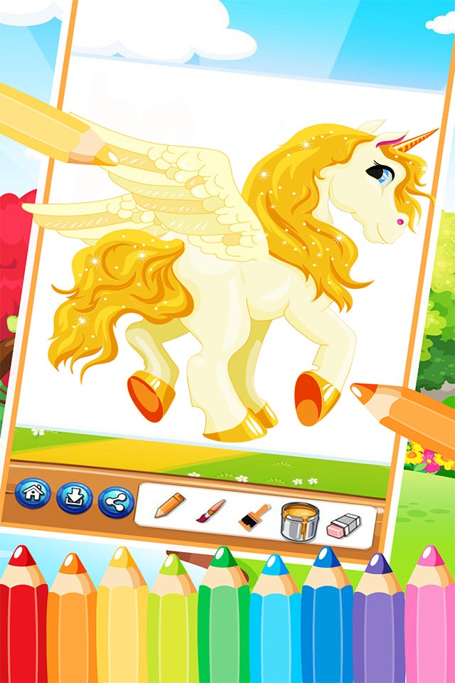 pony princess free printable coloring pages for girls kids screenshot 4