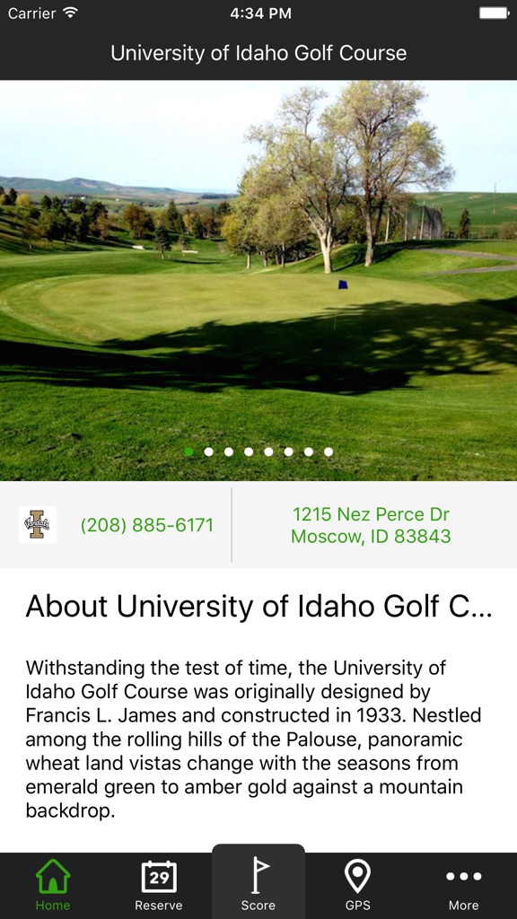 【图】University of Idaho Golf Course – Scorecards, GPS, Maps, and more by ForeUP Golf(截图1)