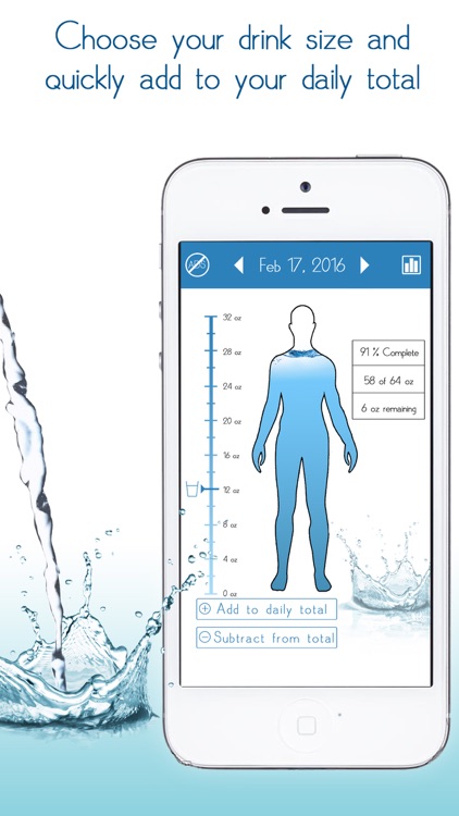 Daily Water balance tracker: hydration app logger with reminder and intake counter