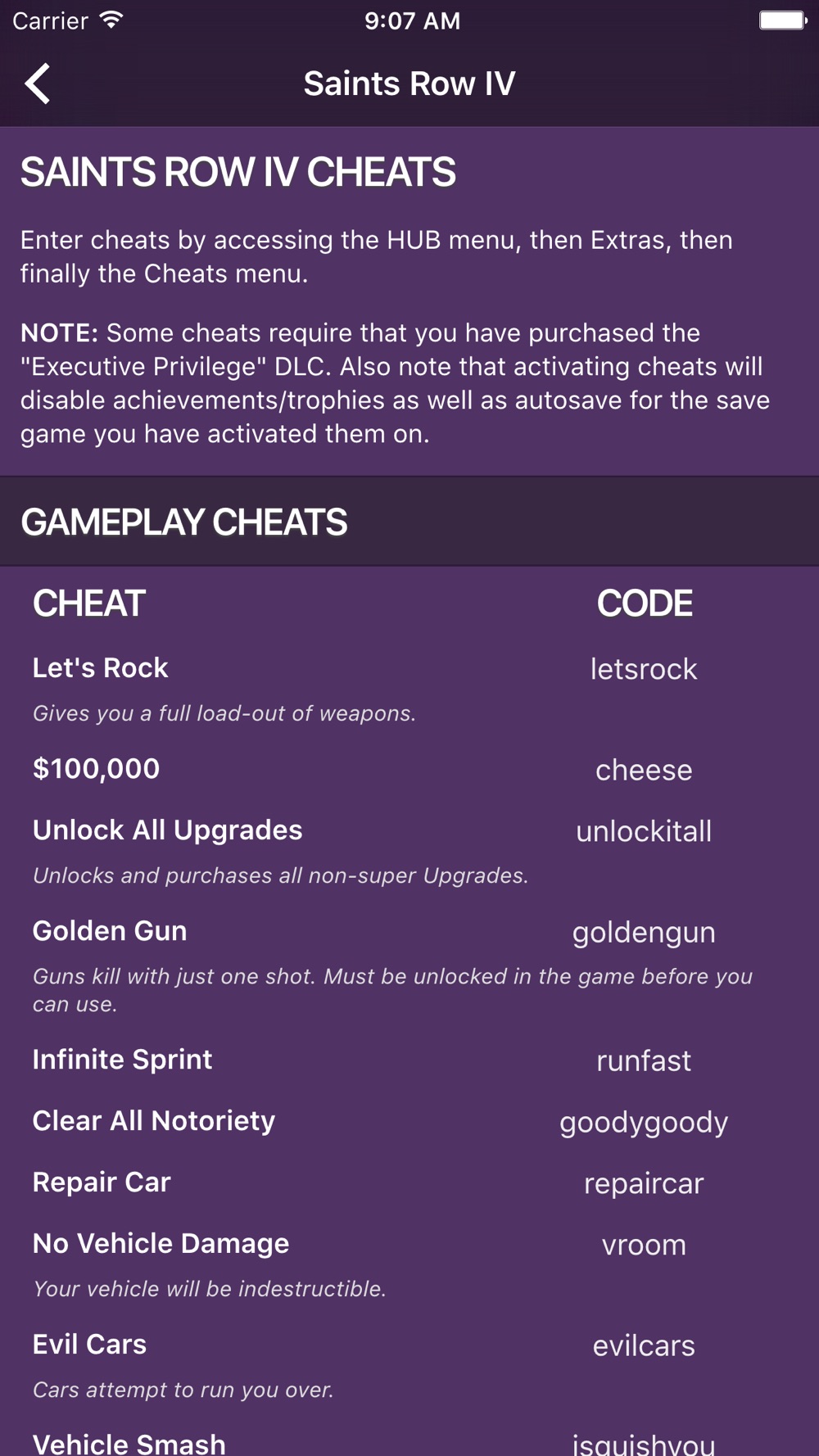 Cheats for SR - for all Saints Row games hack tool
