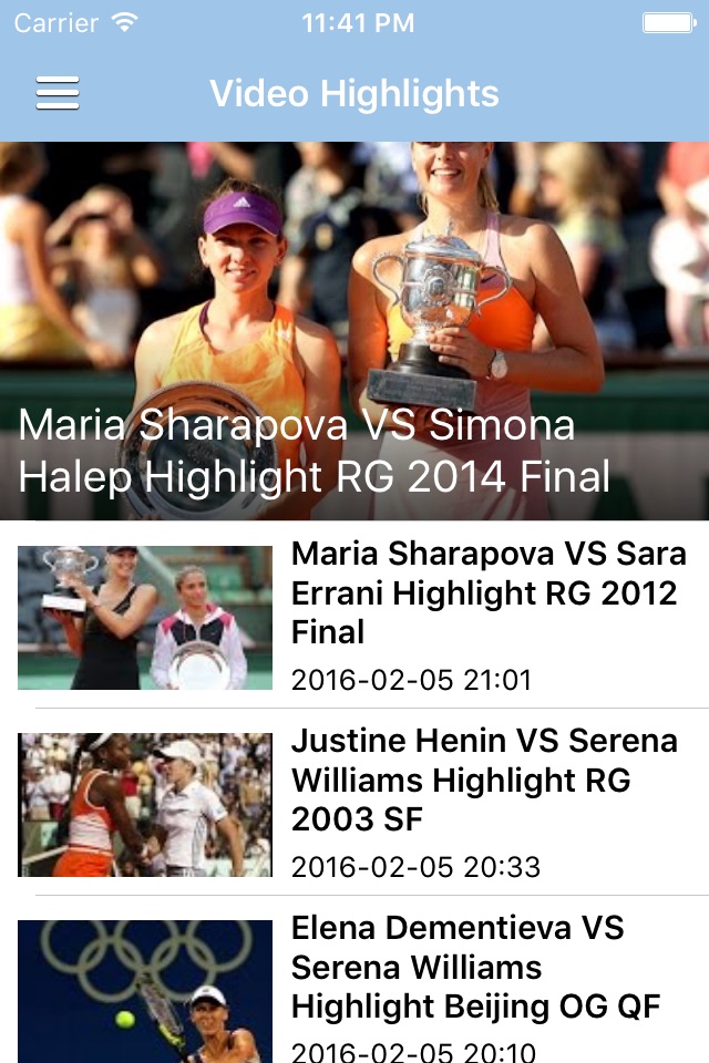 Tennis News & Results Free Edition screenshot 3