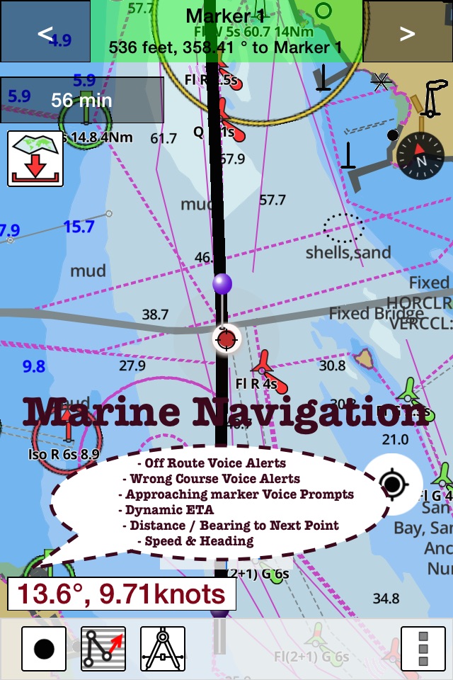Marine Navigation - Canada - Offline Gps Nautical Charts for Fishing, Sailing and Boating screenshot 3