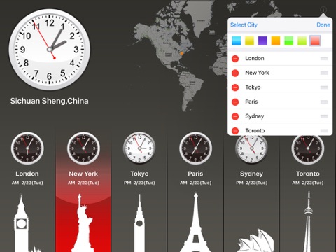 Global Clock for iPad screenshot 2