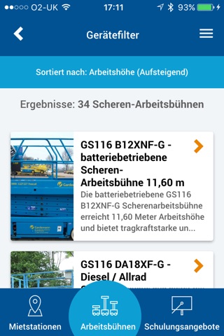 Gardemann Arbeitsbühnen App screenshot 4