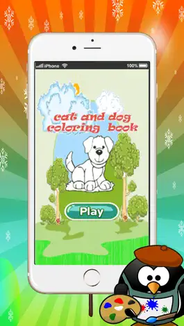 Game screenshot amazing cat and dog coloring book:learn basic drawing colors for toddler:fun and free apk