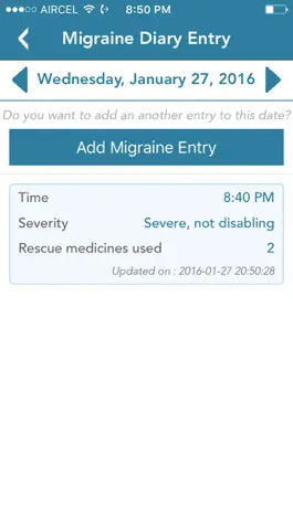 Game screenshot Migraine Diary apk