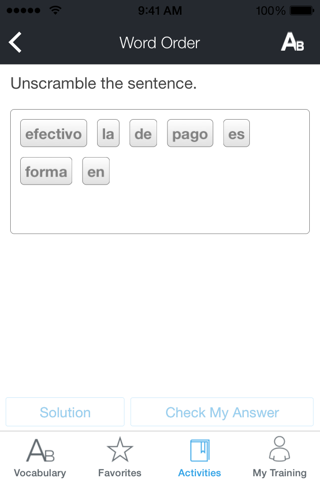 Rosetta Stone Spanish (Latin America) Vocabulary screenshot 4