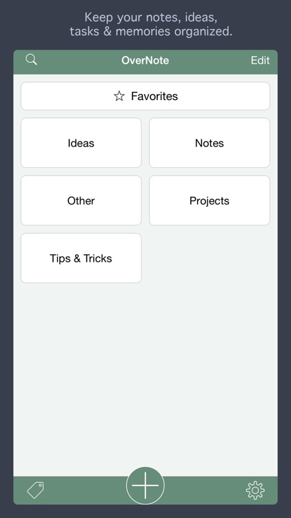OverNote - take notes, keep a journal, plan a project