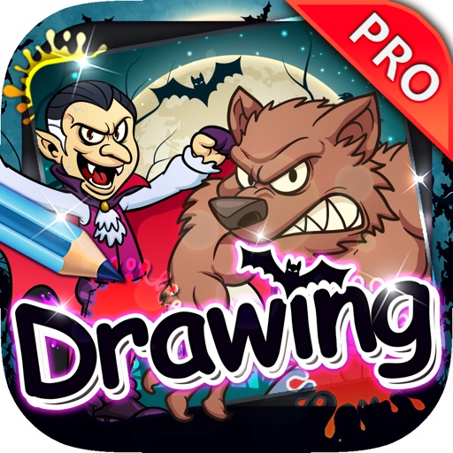 Drawing Desk Vampires and Werewolfs : Draw and Paint Coloring Books Edition Pro icon