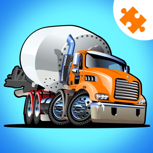 Trucks and Vehicles Jigsaw Puzzles : free logic game for toddlers, preschool kids and little boys