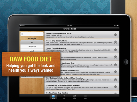 Raw Food Diet Pro - Healthy Organic Food Recipes and Diet Trackerのおすすめ画像1