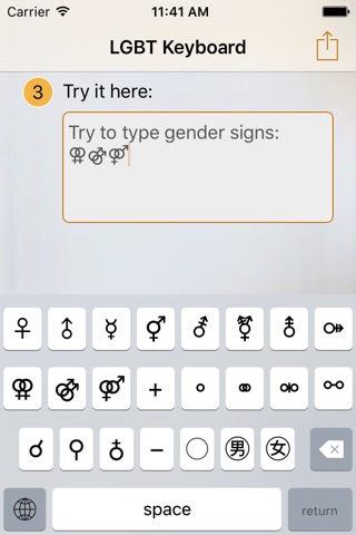 Gender & Sexual Signs Keyboard screenshot 2