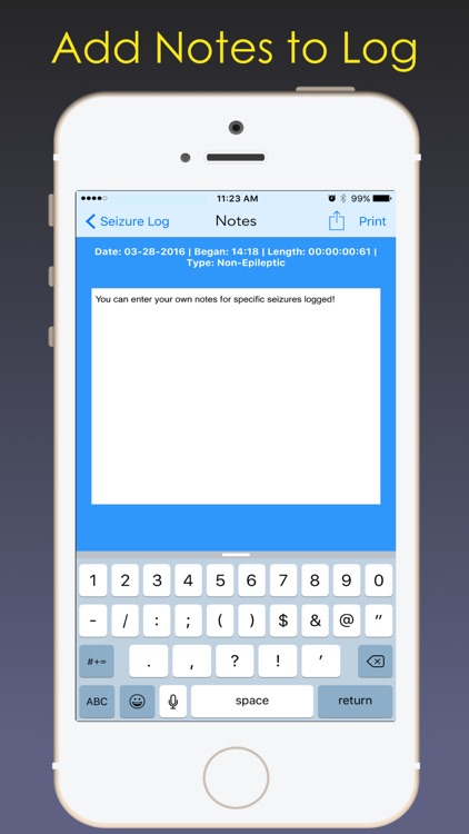 Seizure Watch-Record seizure information on the go