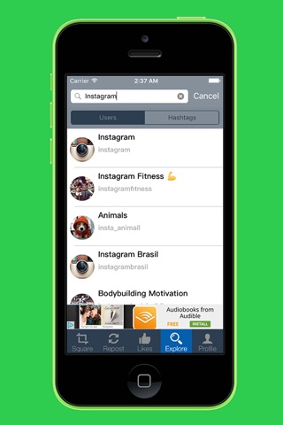 Whiz Gram - Repost & Share Video or Photos for Instagram + Square Fit for your Camera Roll screenshot 3