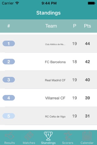 InfoLeague - Spanish Liga screenshot 2