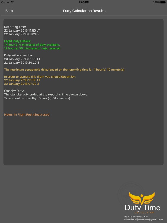 Duty Time Calculator screenshot-4