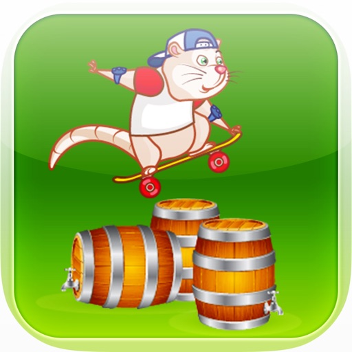 Skater Rat Jump Game Icon