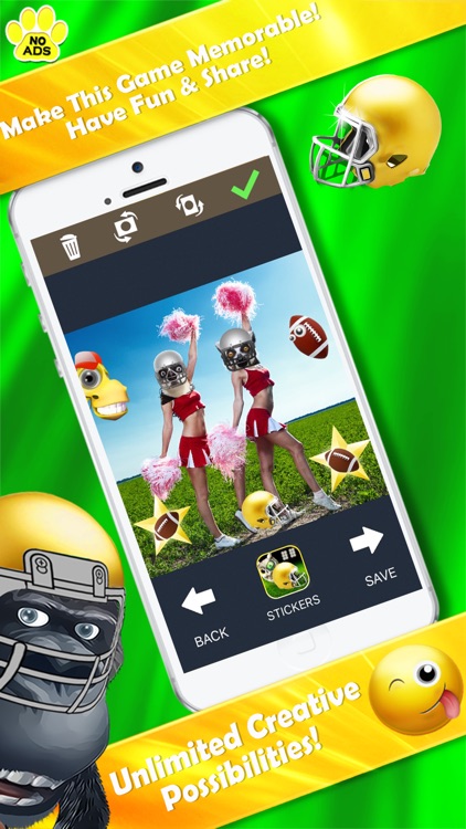 Football Zoo Owl Selfie Camera; 50+ Super Stickers